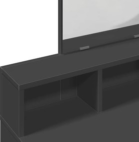 vidaXL Μπουντουάρ με Καθρέφτη Μαύρο 80x41x144,5 εκ.