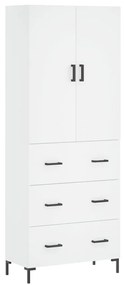 vidaXL Ντουλάπι Λευκό 69,5x34x180 εκ. από Επεξεργασμένο Ξύλο