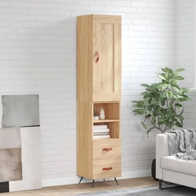 vidaXL Μπουφές Sonoma δρυς 34,5 x 34 x 180 εκ. από Επεξεργασμένο Ξύλο