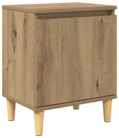 vidaXL Artisan Oak Κομοδίνο Οξιά artisan MDF 40 x 30 x 50 εκ. Κομοδίνο