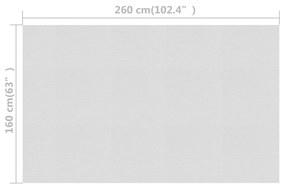 vidaXL Κάλυμμα Πισίνας Ηλιακό Γκρι 260x160 εκ. από Πολυαιθυλένιο