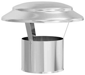 vidaXL Κάλυμμα Βροχής Καμινάδας Ασημί 25 x 25 x 20 εκ.