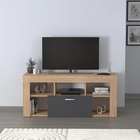 Έπιπλο τηλεόρασης Midili sapphire oak-ανθρακί 135x42x61εκ