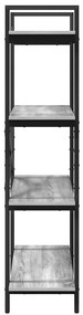 vidaXL Ράφι Βιβλίων Γκρίζο Σονομα 100 x 33,5 x 140 εκ
