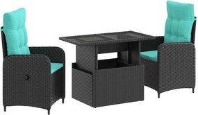vidaXL Σετ Εξωτερικής Τραπέζης 3 τμχ. συνθετικό ρατάν
