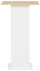 Τραπέζι Μπαρ Λευκό / Sonoma Δρυς 60 x 60 x 110 εκ. - Λευκό