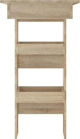 vidaXL Τραπέζι Μπαρ Τοίχου Sonoma Δρυς 102x45x103,5 εκ. Επεξεργ. Ξύλο