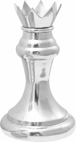 vidaXL Γλυπτά 2 pcs Ασημί 17 x 17 x 42 εκ. Αλουμίνιο