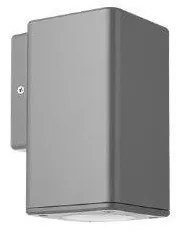Απλίκα Τοίχου Ορθογώνια GU10 9W Πλαστικό IP65 ΦOS_ME-21-0200-10-Γκρι 21-0200-10