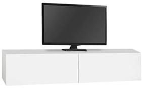 Έπιπλο τηλεόρασης επιτοίχιο Aristo Megapap από μελαμίνη με LED χρώμα λευκό 135x31,6x25εκ. - Μελαμίνη - GP042-0170,1