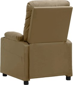 vidaXL Πολυθρόνα Ανακλινόμενη Καπουτσίνο από Συνθετικό Δέρμα