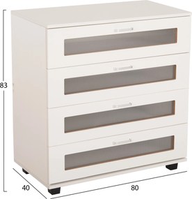 ΣΥΡΤΑΡΙΕΡΑ ΜΕΛΑΜΙΝΗΣ THORGAN HM9880.03 4 ΣΥΡΤΑΡΙΑ-ΛΕΥΚΟ ΧΡΩΜΑ 80Χ40Χ83Υεκ