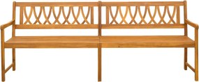 vidaXL Εξωτερικός πάγκος Φυσικό 220 x 55,5 x 90 εκ.