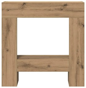 vidaXL Πλαίσιο Τζακιού Αρτισιανή Δρυς 81x18x82 εκ. από Επεξ. Ξύλο