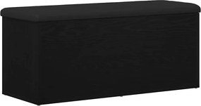 vidaXL Παγκάκι με αποθήκευση Μαύρη δρυς 102 x 42 x 45 εκ.