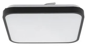 Πλαφονιέρα Φωτιστικό Οροφής Μπάνιου LED 16W IP44 3000K Agnes Square Nowodvorski-8108-Μαύρο 8108