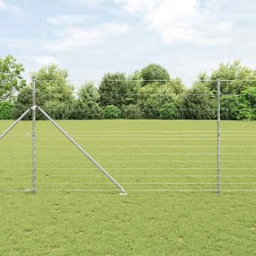 vidaXL Συρματόπλεγμα με ακίδες 25 x 1,5 m Ασημί Δίχτυ