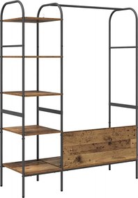 vidaXL Ράφι Ρούχων με ράφι Καφέ 120 x 44 x 160 εκ Επεξεργασμένο ξύλο