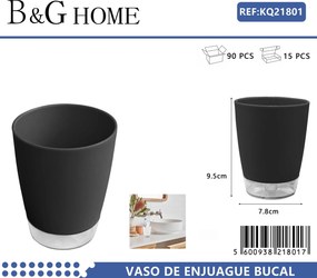 Θήκες οδοντόβουρτσας πλαστικές σε σετ 5Χ - Black - 21801