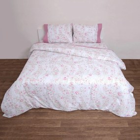 Σεντόνια Μονά (Σετ) Anna Riska Border 3002 Ροζ ΧΩΡΙΣ ΛΑΣΤΙΧΟ 170x270