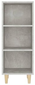 vidaXL Ντουλάπι Γκρι Σκυροδέματος 34,5x32,5x90 εκ. Επεξεργασμένο Ξύλο
