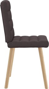 vidaXL Καρέκλες Τραπεζαρίας 2 τεμ. Σκούρο Καφέ Υφασμάτινες