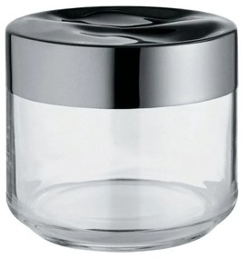 Βάζο Αποθήκευσης Julieta LC07 500ml 9,3cm Clear-Inox Alessi Ατσάλι,Γυαλί