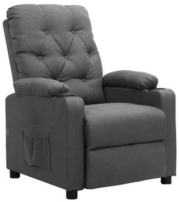 vidaXL Πολυθρόνα με Ανύψωση Ανοιχτό Γκρι Υφασμάτινη