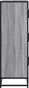 vidaXL Highboard Grey Sonoma Κατασκευασμένο ξύλο και μέταλλο
