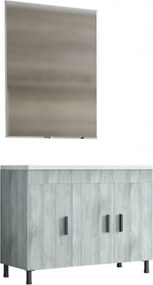 DROP Σετ επιδαπέδιου επίπλου μπάνιου, Roma 100, Slim, Gray, Drop DROP986608