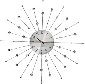Ρολόι Τοίχου Με Διάφανους Κρυστάλλους Μέταλλο 50x50x4cm ANKOR
