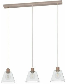 Φωτιστικό Οροφής - Ράγα 43632 Copley 3/E27 Gold-Pink Eglo Metal, Glass