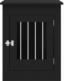 vidaXL Κλουβί Σκύλου Μαύρο 55x80x68 εκ. από Επεξεργασμένο Ξύλο