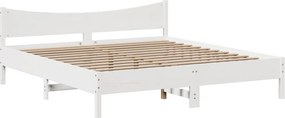 vidaXL Σκελετός Κρεβ. Χωρίς Στρώμα Λευκό 180x200 εκ Μασίφ Πεύκο