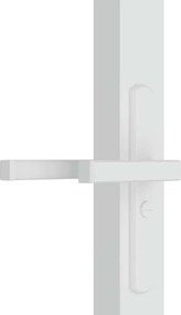 vidaXL Εσωτερική Πόρτα 83x201,5 εκ. Λευκό ESG Γυαλί και Αλουμίνιο