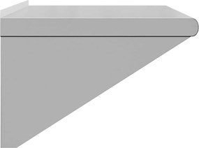 vidaXL Ράφι Τοίχου Ασημί 75x45x31 εκ. Ανοξείδωτο Ατσάλι