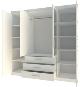 Ντουλάπα Honolulu A104, Wellington δρυς, 200x196x58cm, Πόρτες ντουλάπας: Με μεντεσέδες