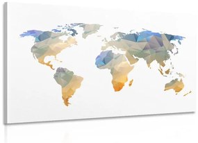 Εικόνα πολυγωνικό παγκόσμιο χάρτη - 90x60