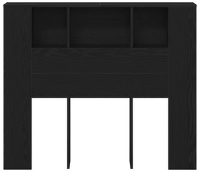 vidaXL Κεφαλάρι Ντουλάπα Μαύρη Βελανιδιά 120x19x104,5 εκ Επεξεργασμένο Ξύλο