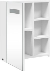 vidaXL Καθρέφτης Μπάνιου με Ντουλάπι &amp; LED Λευκό 45 x 13 x 52 εκ.