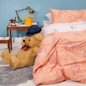 Παπλωματοθήκη Παιδική Star Girl Coral Melinen Single 165x245cm 100% Cotton