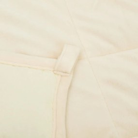 vidaXL Κουβέρτα Βαρύτητας Ανοιχτό Κρεμ 200 x 225 εκ. 9 κ. Υφασμάτινη