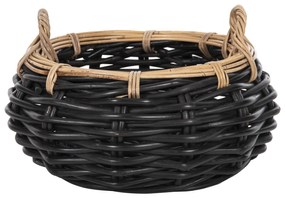 ΚΑΛΑΘΙ ΔΑΠΕΔΟΥ POTTS HM4378 ΜΑΥΡO&amp;ΦΥΣΙΚΟ ΧΡΩΜΑ- CL RATTAN Φ62x36Yεκ.