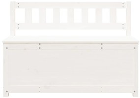 vidaXL Παγκάκι Λευκό 110 x 41 x 76,5 εκ. από Μασίφ Ξύλο Πεύκου