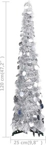 vidaXL Τεχνητά χριστουγεννιάτικα δέντρα PET Silver