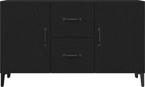 vidaXL Πλαϊνό γραφείο Μαύρη Οξυά 100 x 36 x 60 εκ. Επεξεργασμένο ξύλο