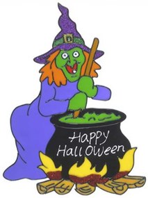 Glitter Halloween Window Sticker 25cm 1175W - 311867a