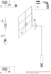 Φωτιστικό τοίχου LAMI λευκό/ατσάλι/1x10w