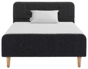 vidaXL Πλαίσιο Κρεβατιού Σκούρο Γκρι 90 x 200 εκ. από Λινάτσα