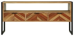 vidaXL Ντουλάπι TV με συρτάρι Καφέ 100 x 35 x 50 εκ Μασίφ ξύλο ακακίας